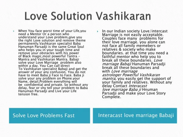 vashikaran specialist-Solve Love Problems Fast