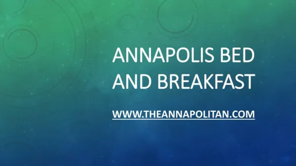 Annapolis Bed and Breakfast