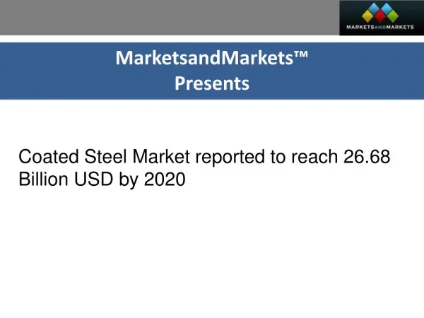 Coated Steel Market
