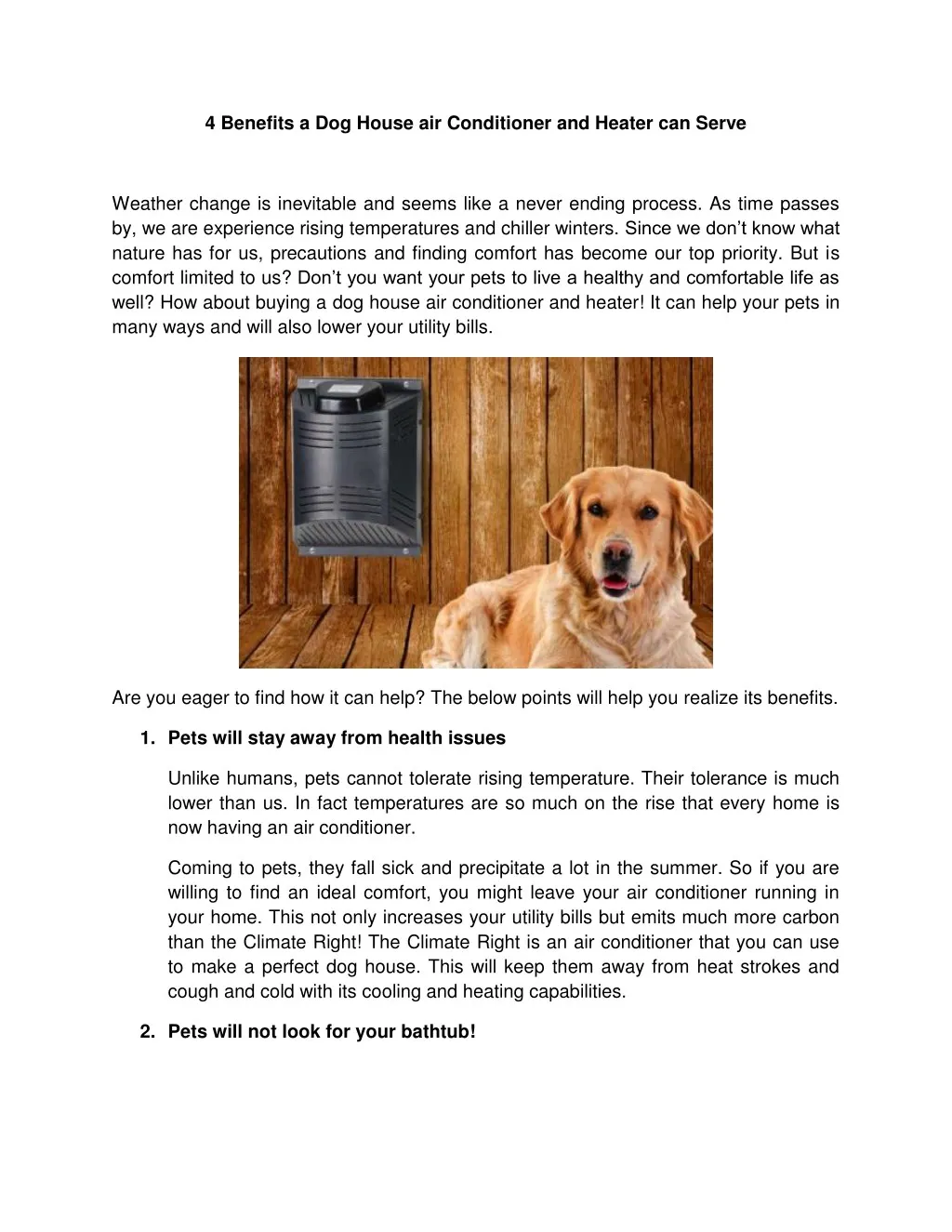 4 benefits a dog house air conditioner and heater