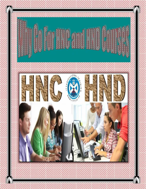 Why Go For HNC and HND Courses