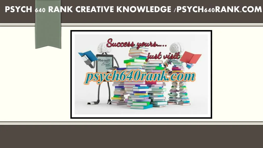 psych 640 rank creative knowledge psych640rank com