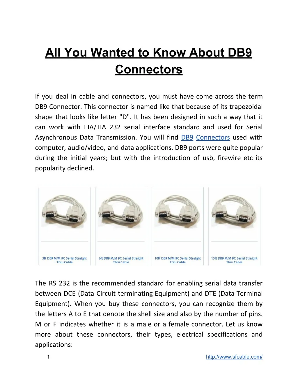 all you wanted to know about db9 connectors