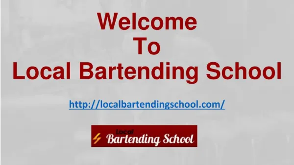 In Home Bartending Course | Bartending School