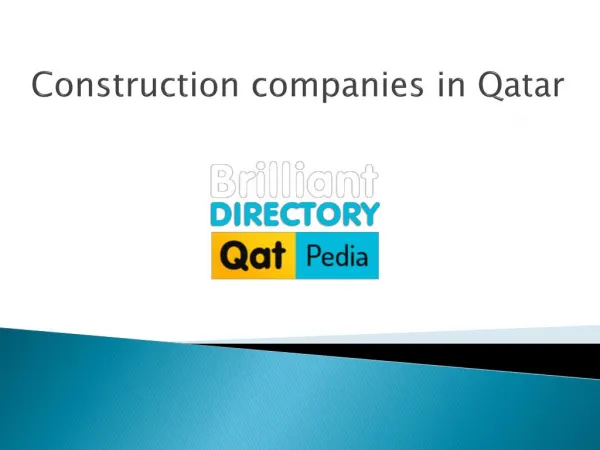 Find Construction companies in Qatar
