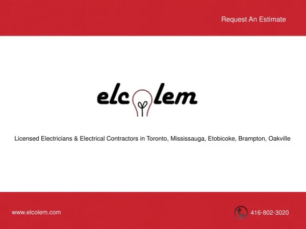 Elcolem - Electrical Contractors Toronto, Mississauga, Oakville, Brampton, Etobicoke