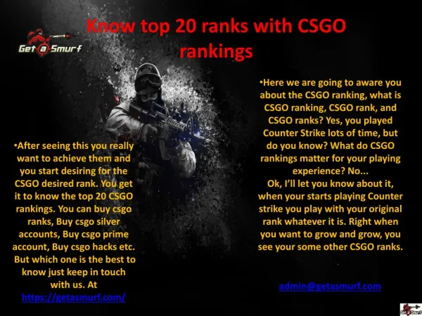 Know top 20 ranks with CSGO rankings