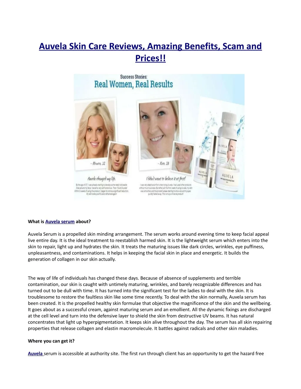 auvela skin care reviews amazing benefits scam