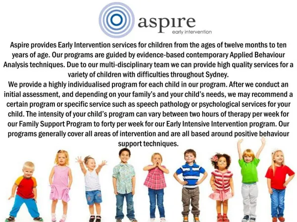 Early Intervention Services by Aspire