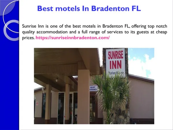 Motels in Bradenton FL