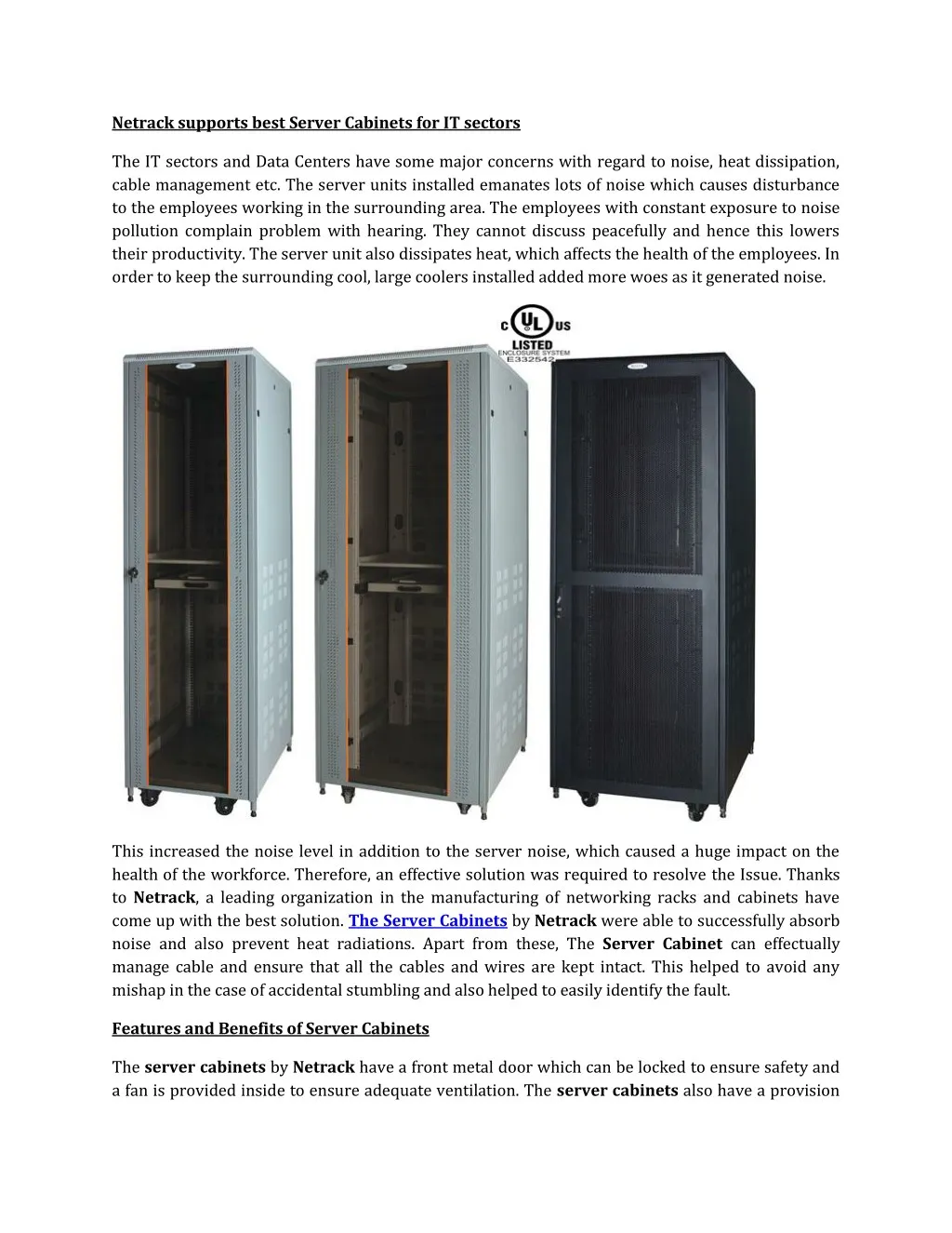 netrack supports best server cabinets