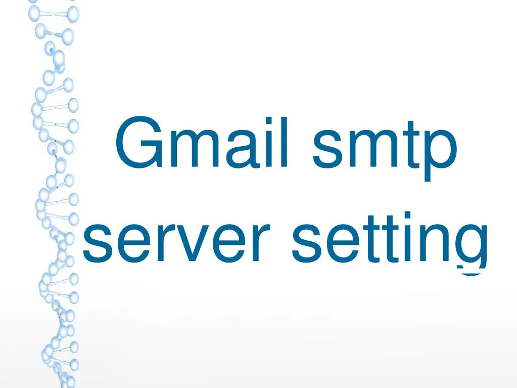 gmail smtp server setting