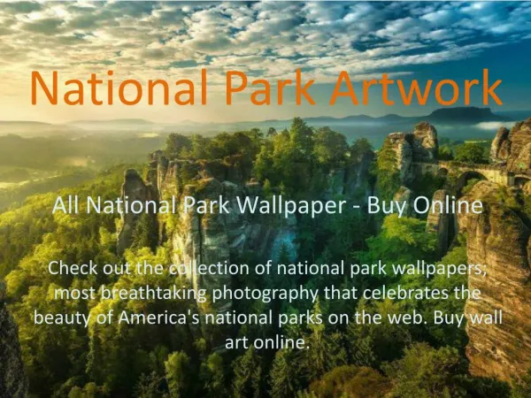 All National Park Wallpaper - Buy Online
