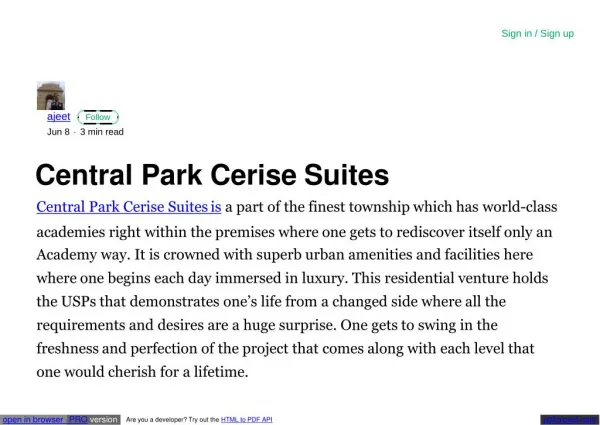 Central Park Cerise Suites
