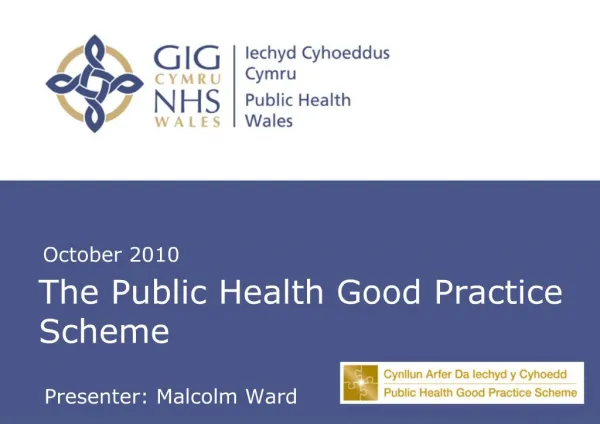 The Public Health Good Practice Scheme