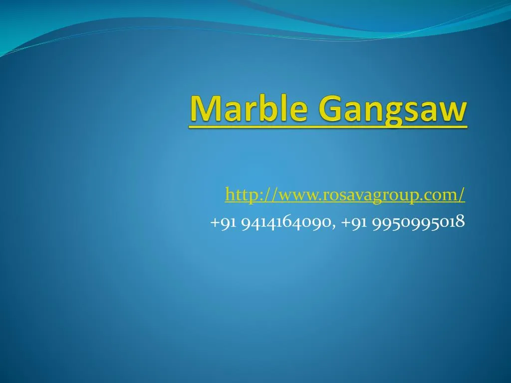 marble gangsaw