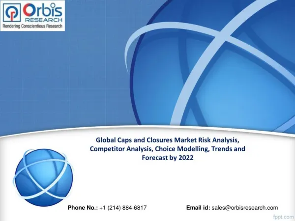 Global Caps and Closures Market Risk Analysis, Competitor Analysis, Choice