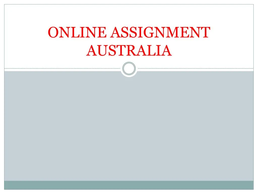 online assignment australia