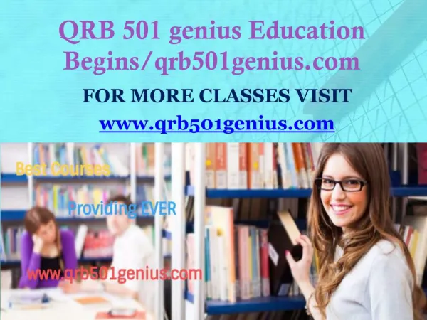 QRB 501 genius Education Begins/qrb501genius.com