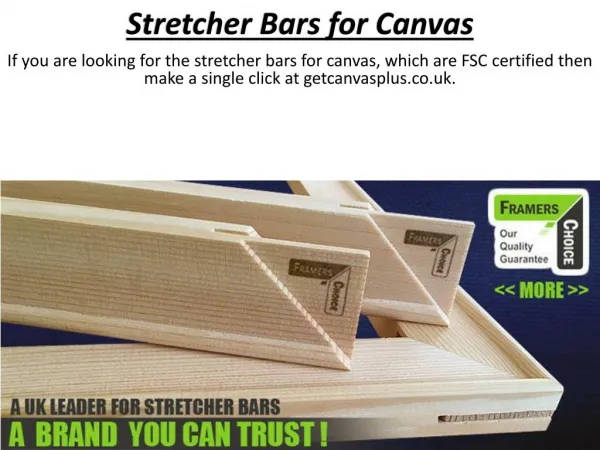 Stretcher Bars for Canvas - Getcanvasplus.co.uk