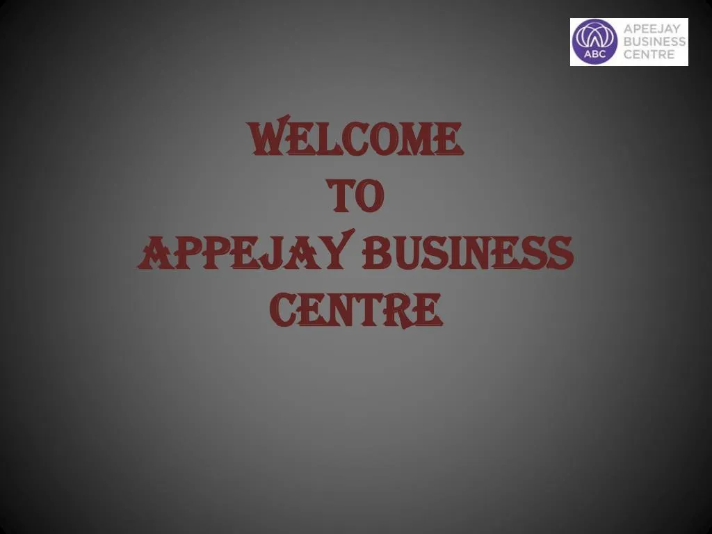 welcome to appejay business centre