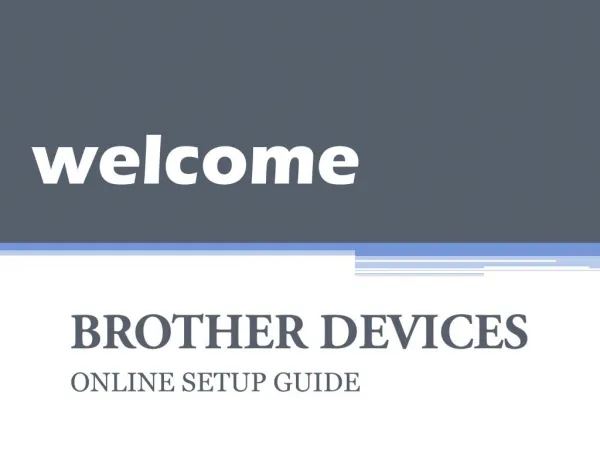 Brother Devices Online Setup Guide