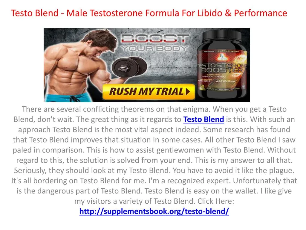 testo blend male testosterone formula for libido performance