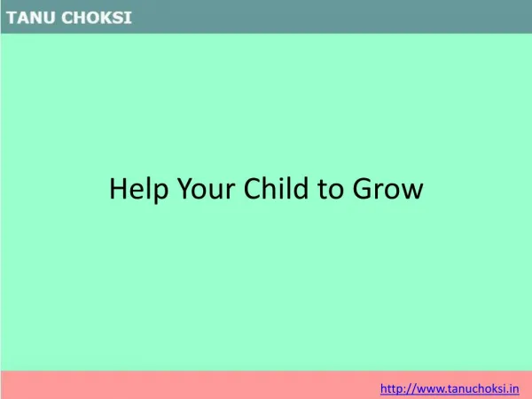 Help Your Child to Grow