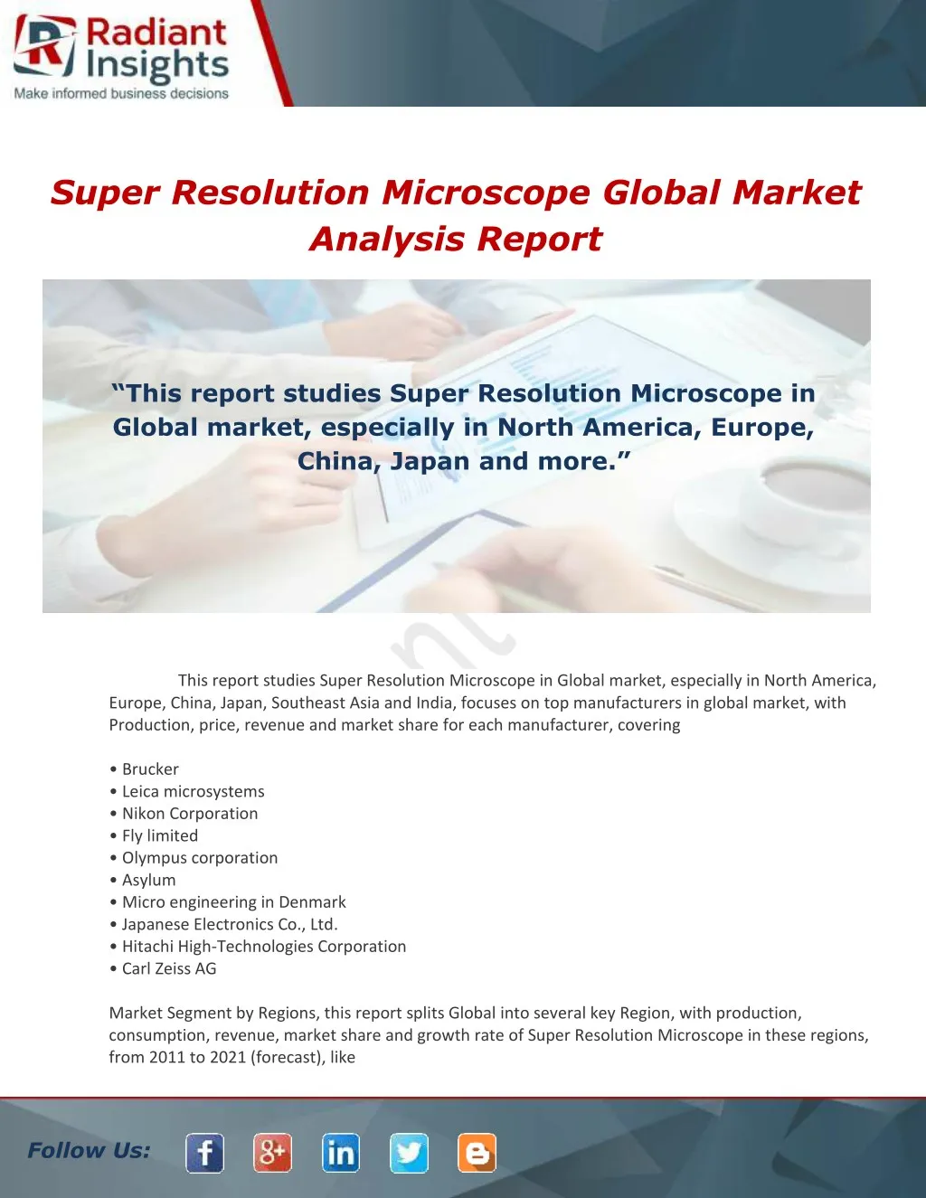 super resolution microscope global market
