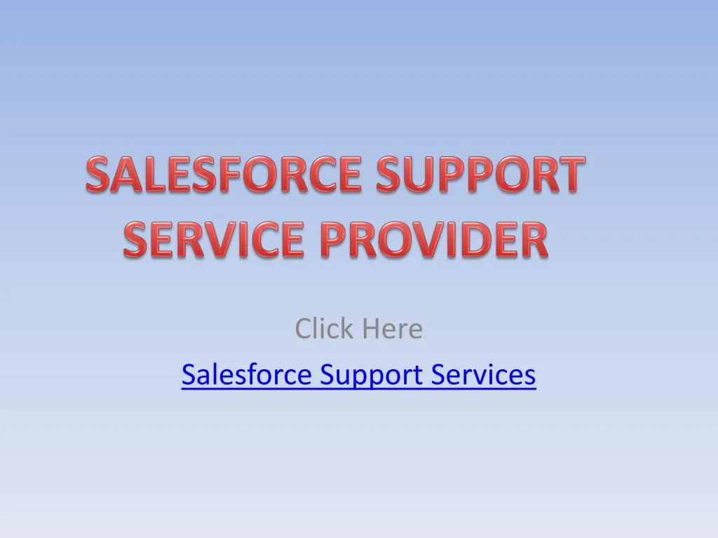 click here salesforce support services