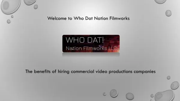 Television Film Production New Orleans and Music Videos Production Louisiana about whodatnationfilmworks.com