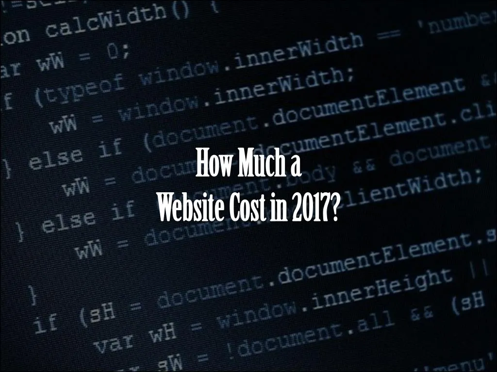 how much a website cost in 2017