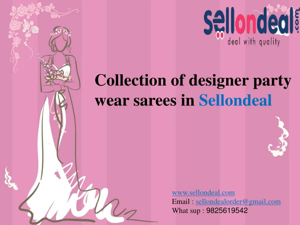 collection of designer party wear sarees
