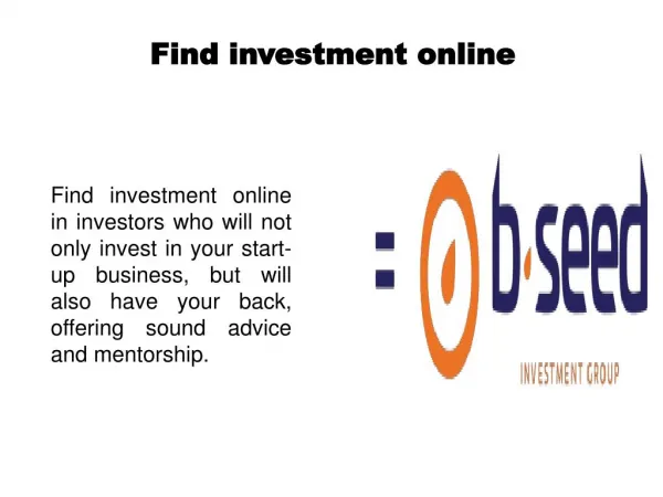 Startup investment offerings