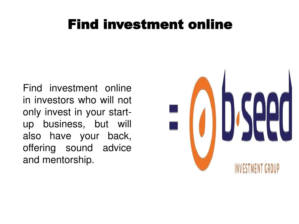 find investment online