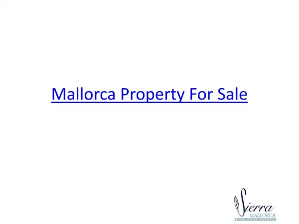 Mallorca Property For Sale
