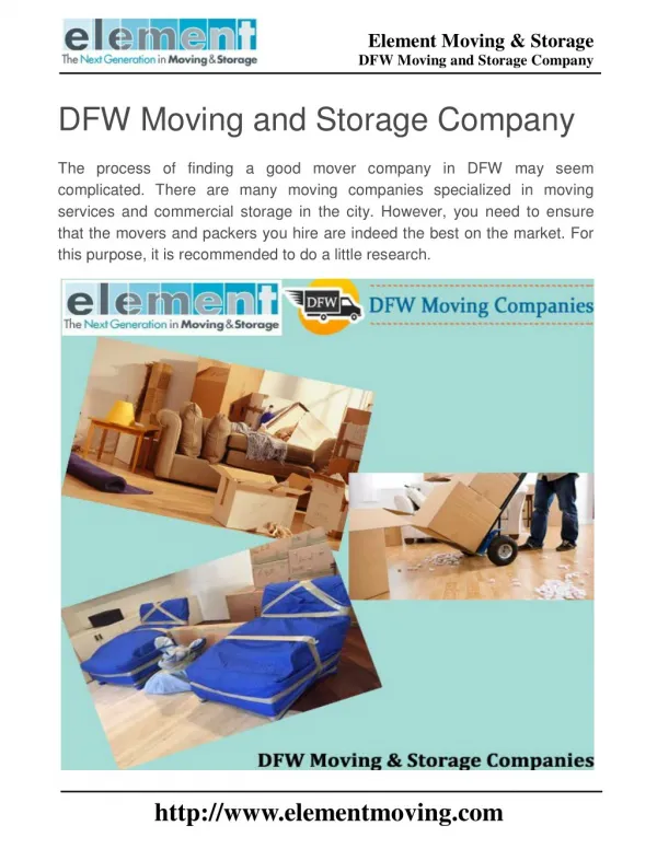 DFW Moving and Storage Company