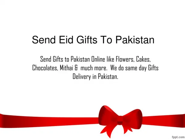 Send Eid Gift To Pakistan