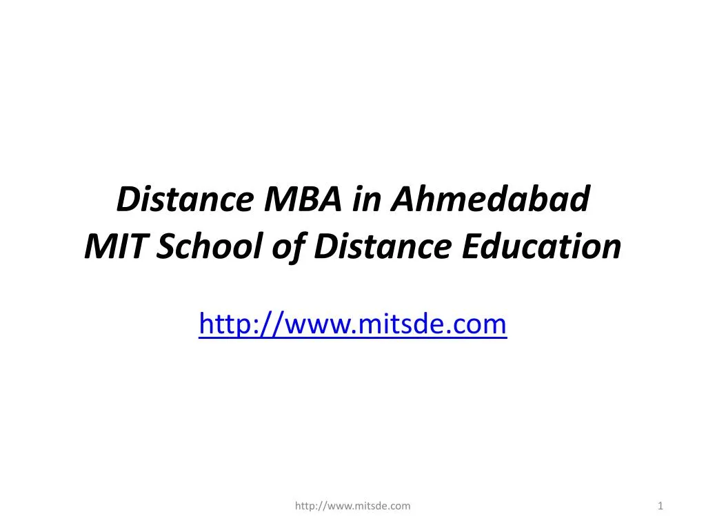 distance mba in ahmedabad mit school of distance education