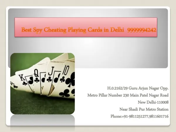 Spy marked playing cards in Delhi 9999994242