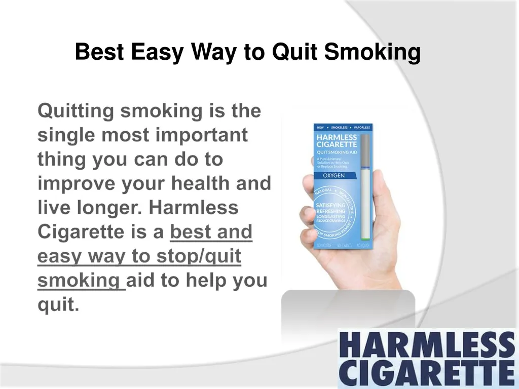best easy way to quit smoking