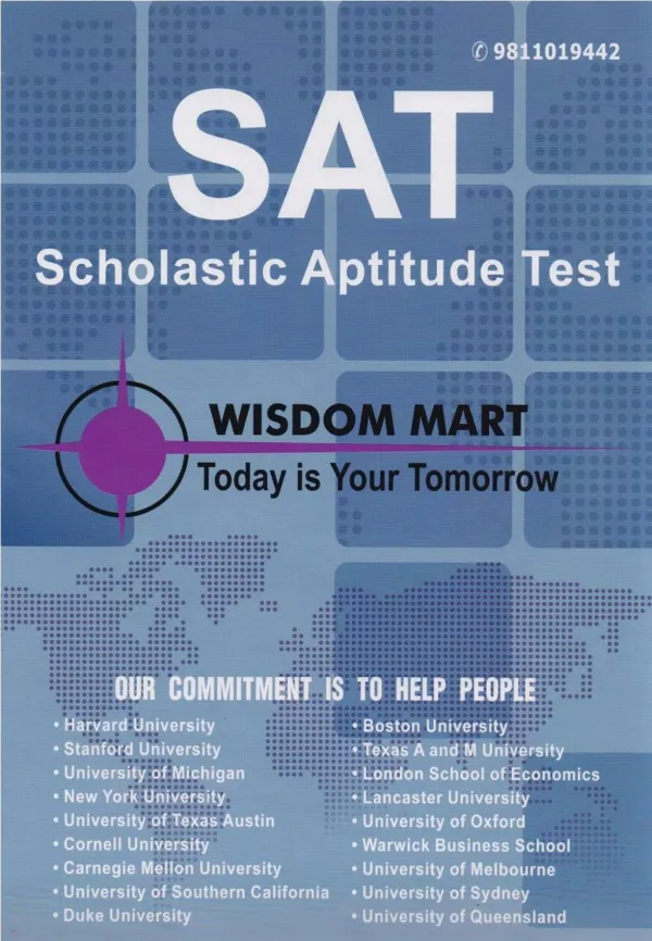 SAT Brochure For Students| SAT Exam Pattern 2017 | SATDELHI