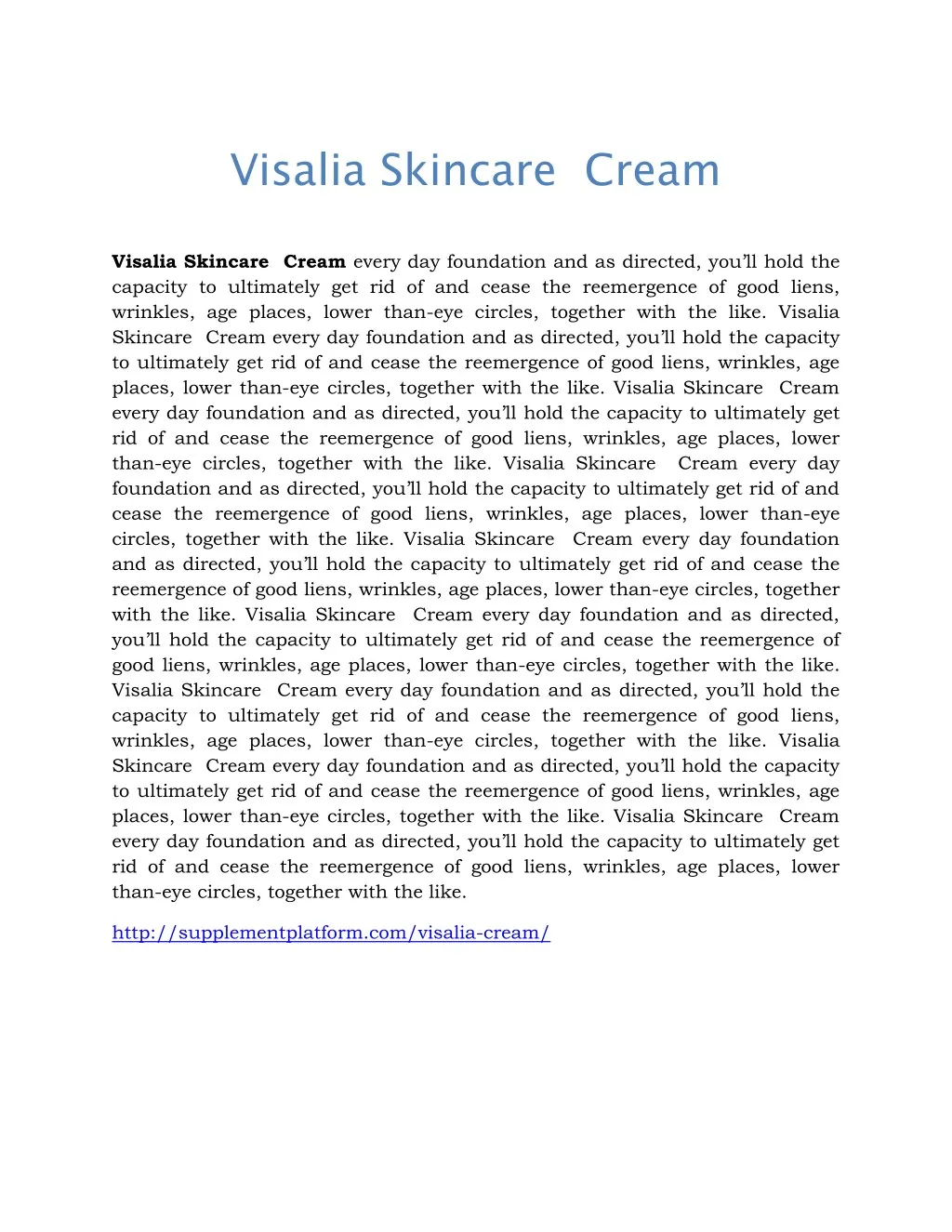 visalia skincare cream