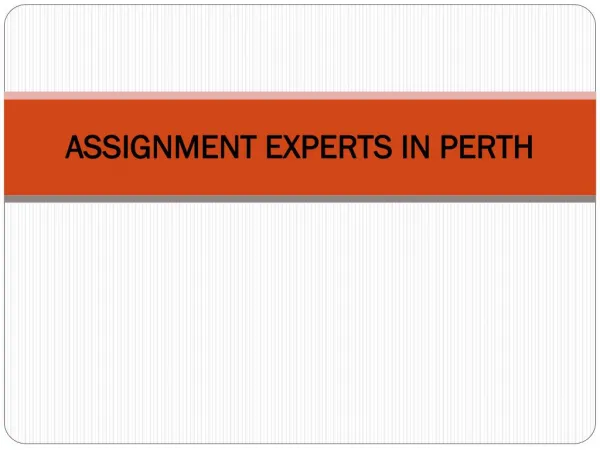 Assignment experts in Perth