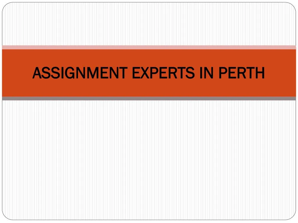 assignment experts in perth