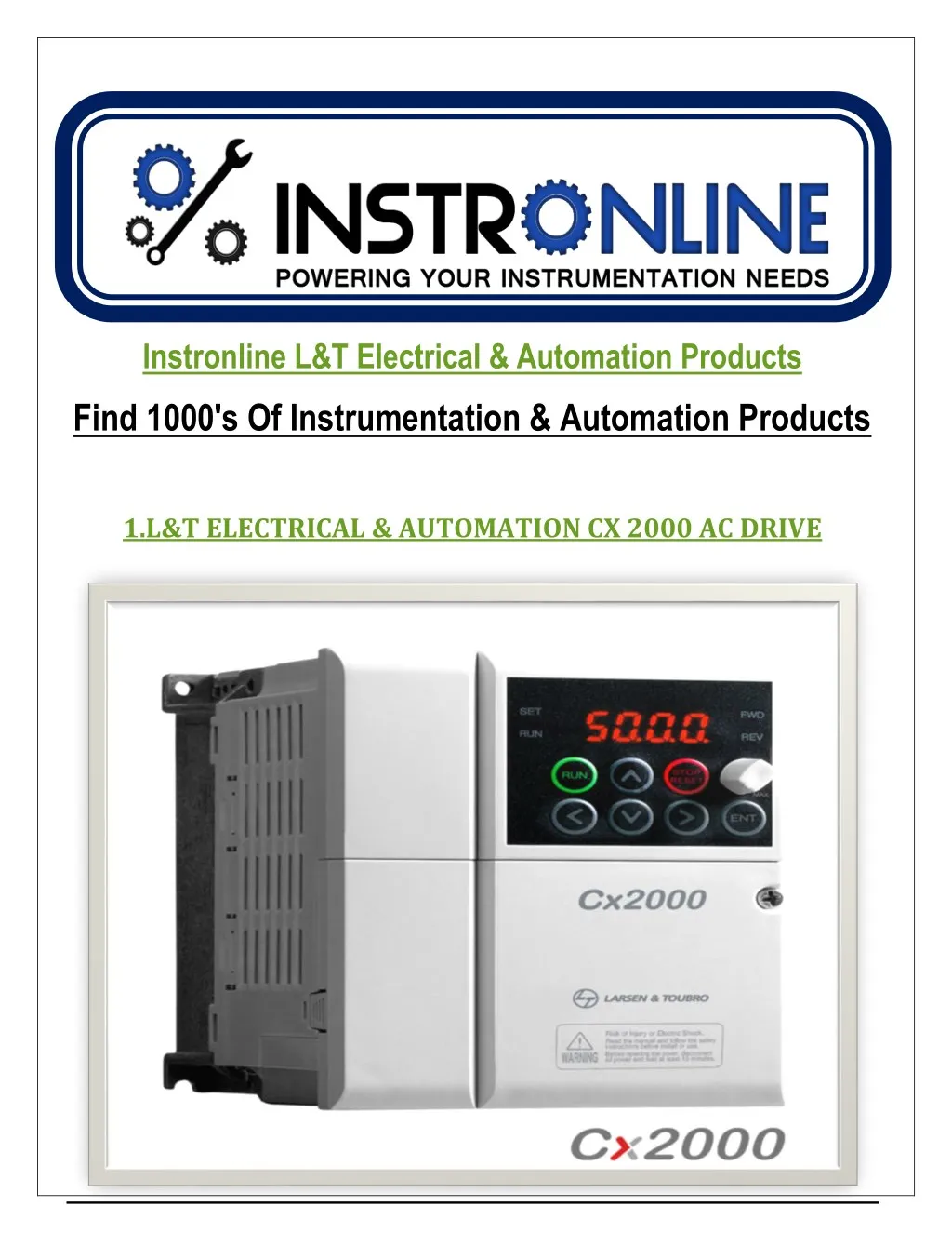instronline l t electrical automation products