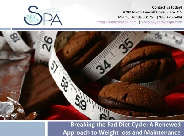 Breaking the Fad Diet Cycle: A Renewed Approach to Weight Loss and Maintenance