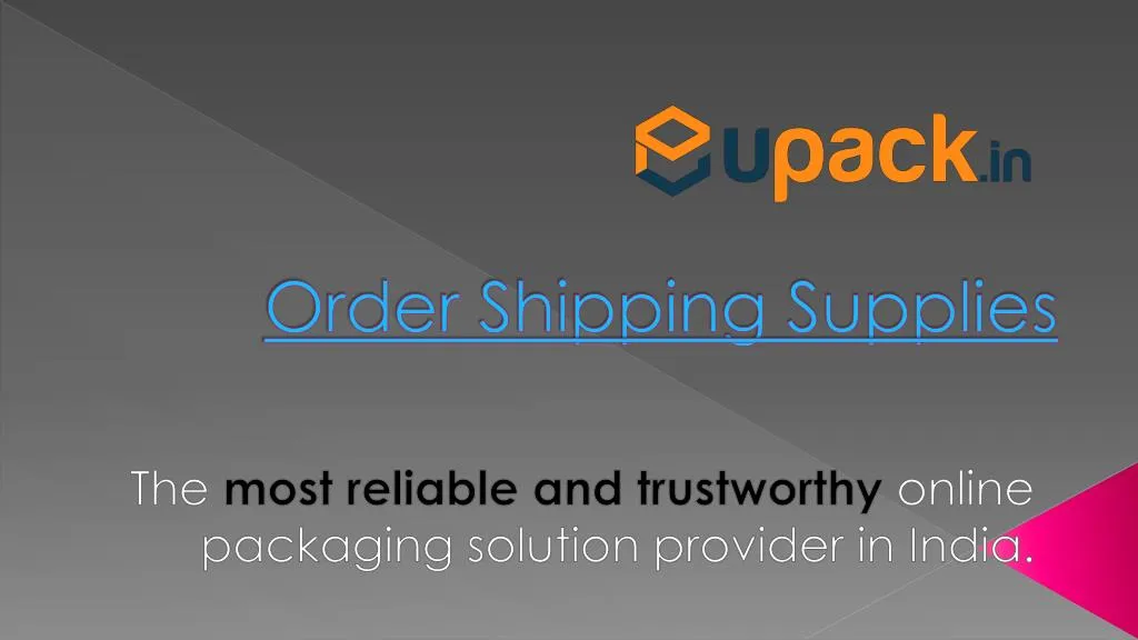 order shipping supplies