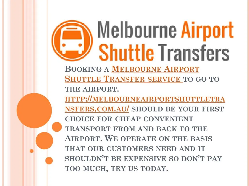 booking a melbourne airport shuttle transfer