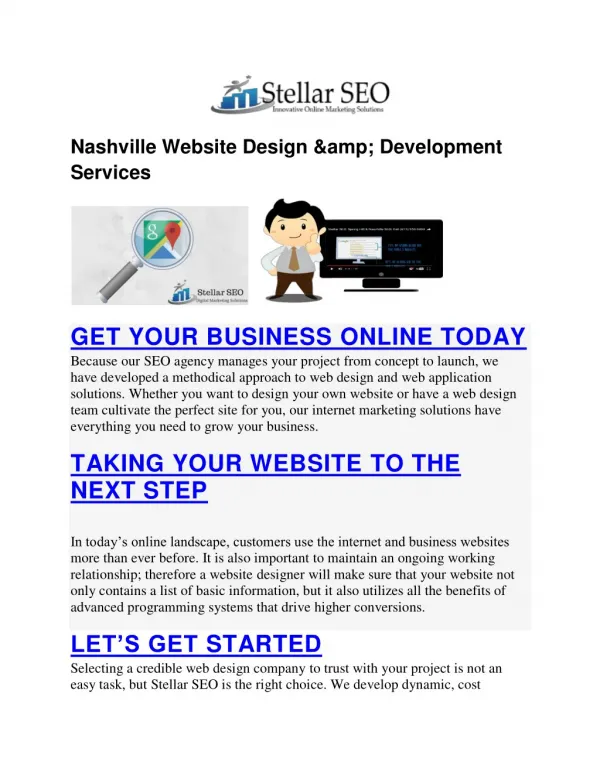 Nashville Website Design &amp; Development Services